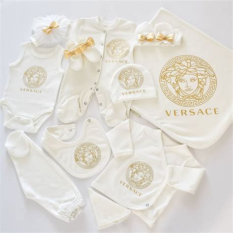 versace newborn baby set|Versace baby onsie.